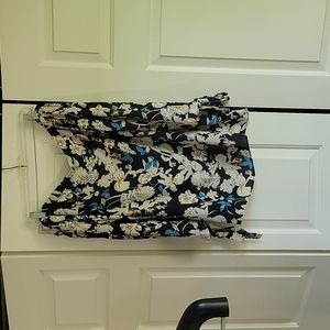 French Grey 1x Navy Blouse